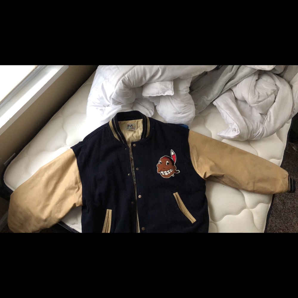 Retro 1948 Indians World Series varsity jacket